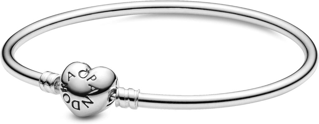 Pandora Jewelry Bangle Sterling Silver Bracelet, 6.7, No Box