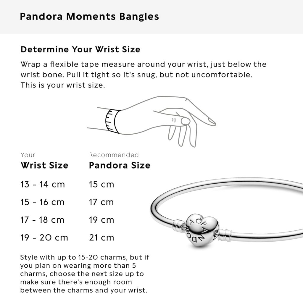 Pandora Jewelry Bangle Sterling Silver Bracelet, 6.7, No Box