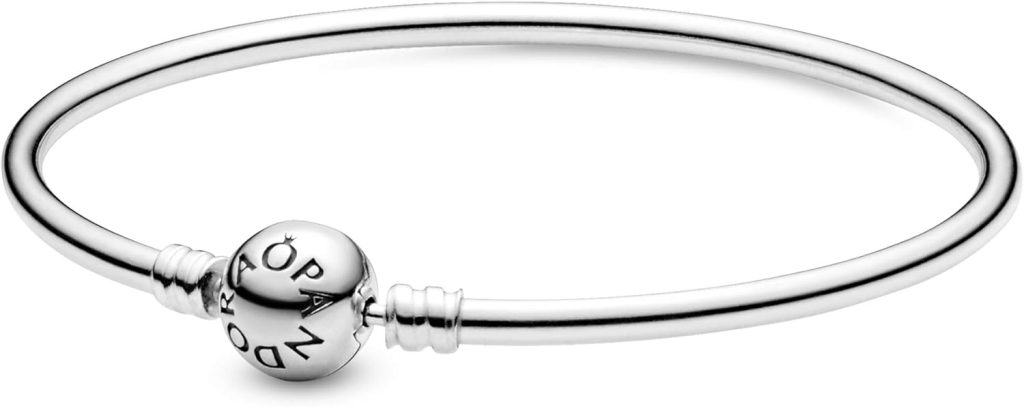 Pandora Moments Ball Clasp Bangle for Women - Compatible Moments Charms - Bangle Charm Bracelet