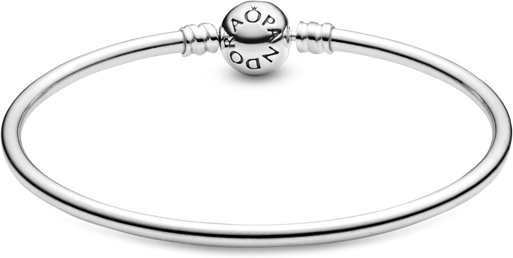 Pandora Moments Ball Clasp Bangle for Women - Compatible Moments Charms - Bangle Charm Bracelet