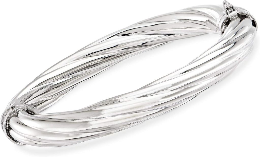 Ross-Simons Italian Twisted Oval Bangle Bracelet