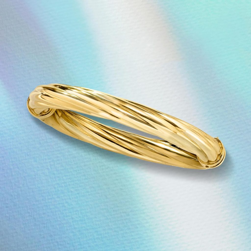 Ross-Simons Italian Twisted Oval Bangle Bracelet