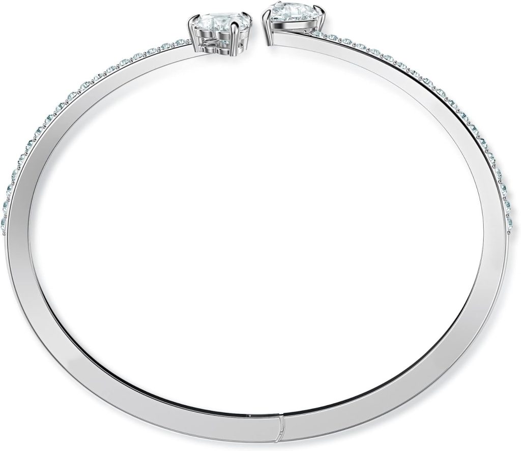 Swarovski Soul Heart Bangle Bracelet Collection, Rhodium Finish, Clear Crystals