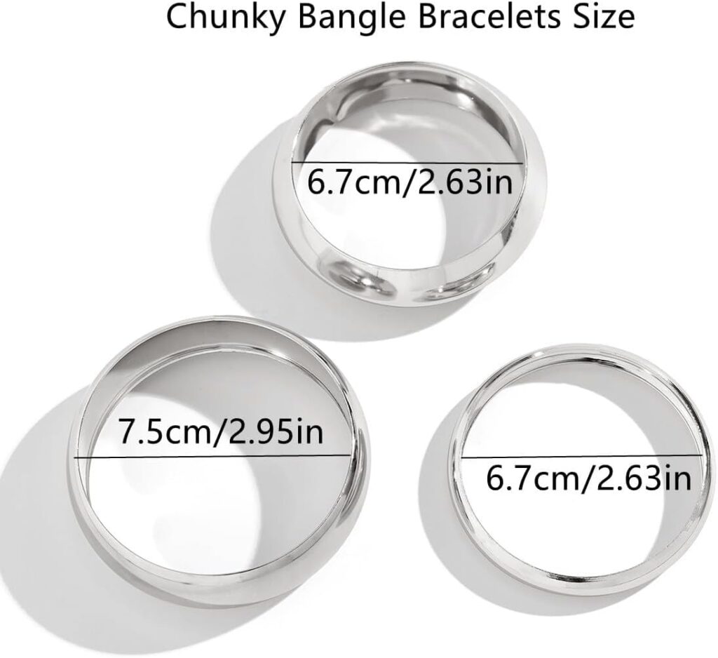 3PCS Chunky Gold Bangle Bracelets for Women Trendy Wide Wrist Cuff Bracelets Stack Statement Bangle Fashion Jewelry Gift 3PCS Chunky Gold Bangle Bracelets for Women Trendy Wide Wrist Cuff Bracelets Stack Statement Bangle Fashion Jewelry Gift