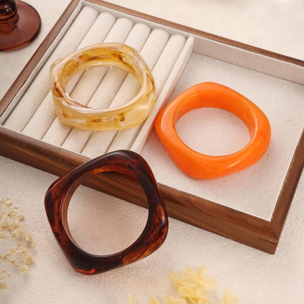 Acrylic Chunky Bangle Bracelets for Women, Irregular Punk Acrylic Resin Bangle Geometric Cuff Wide Wristband Bracelet Fashions Thick Acetate Statement Jewelry Set Acrylic Chunky Bangle Bracelets for Women, Irregular Punk Acrylic Resin Bangle Geometric Cuff Wide Wristband Bracelet Fashions Thick Acetate Statement Jewelry Set