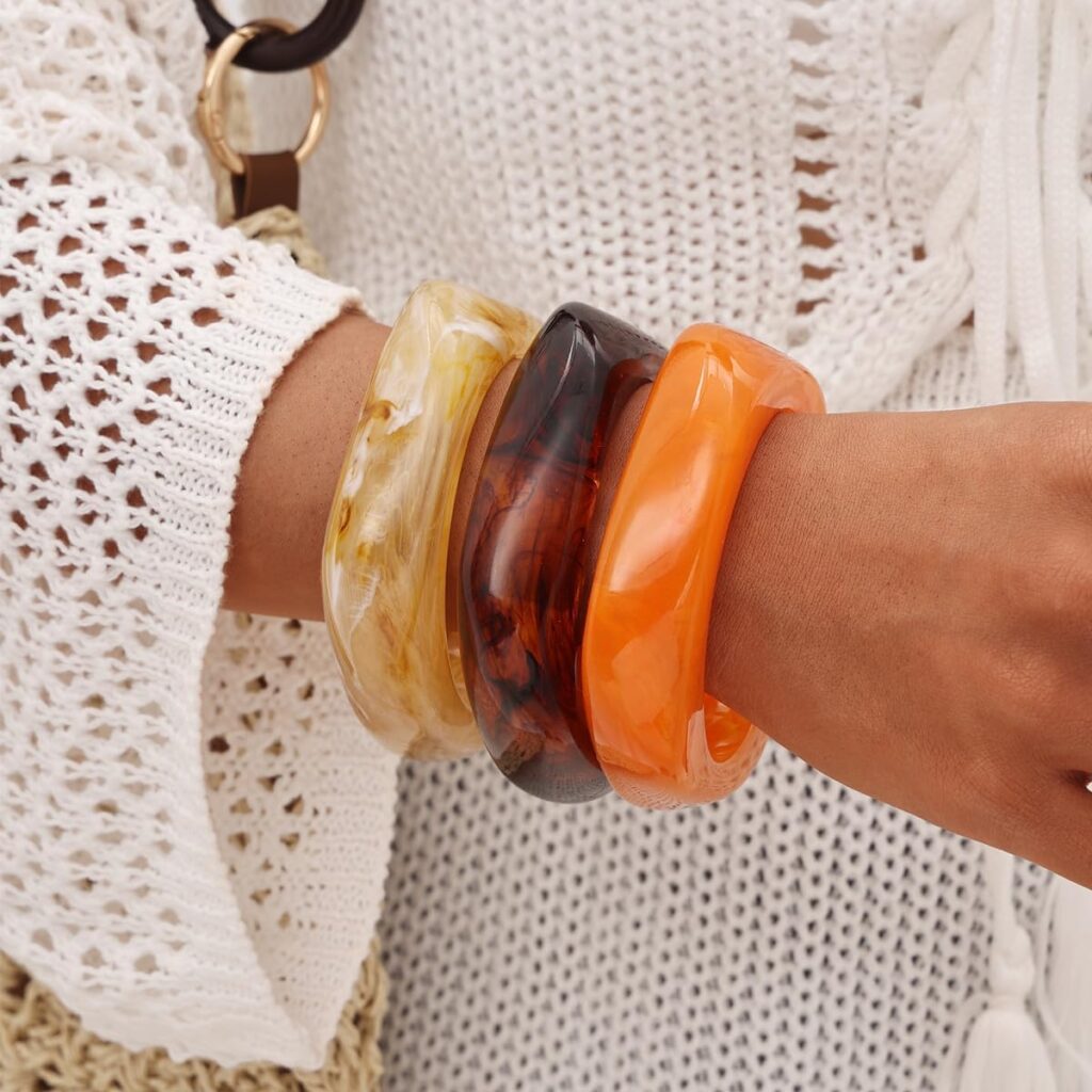Acrylic Chunky Bangle Bracelets for Women, Irregular Punk Acrylic Resin Bangle Geometric Cuff Wide Wristband Bracelet Fashions Thick Acetate Statement Jewelry Set Acrylic Chunky Bangle Bracelets for Women, Irregular Punk Acrylic Resin Bangle Geometric Cuff Wide Wristband Bracelet Fashions Thick Acetate Statement Jewelry Set