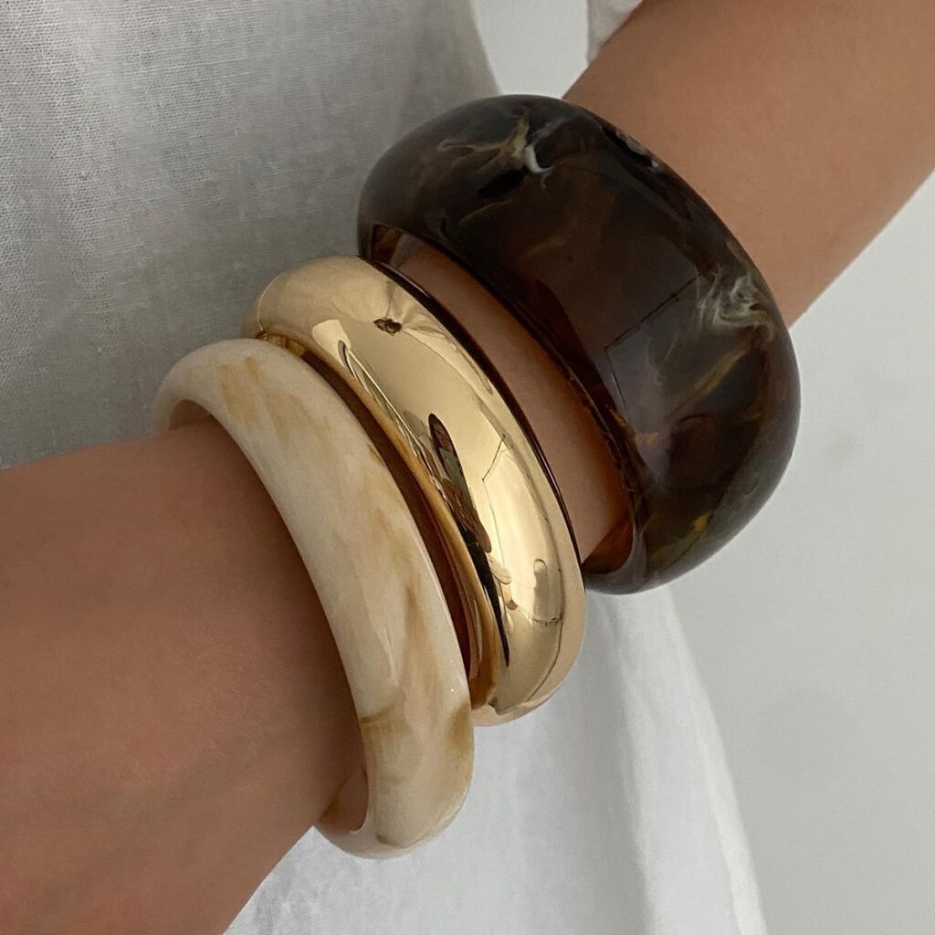 Chunky Acrylic Bangle Gold Bracelets Set for Women Resin Bangle Bracelet Set Big Thick Wide Statement Stacking Bangle Bracelets Chunky Acrylic Bangle Gold Bracelets Set for Women Resin Bangle Bracelet Set Big Thick Wide Statement Stacking Bangle Bracelets