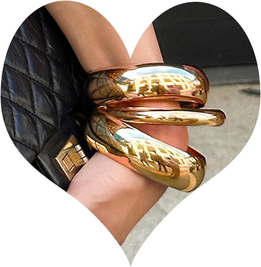 Chunky Gold Bracelets Set for Women Wide Cuff Bracelets Hammered Wrap Gold Bangles Set Jewelry Chunky Gold Bracelets Set for Women Wide Cuff Bracelets Hammered Wrap Gold Bangles Set Jewelry