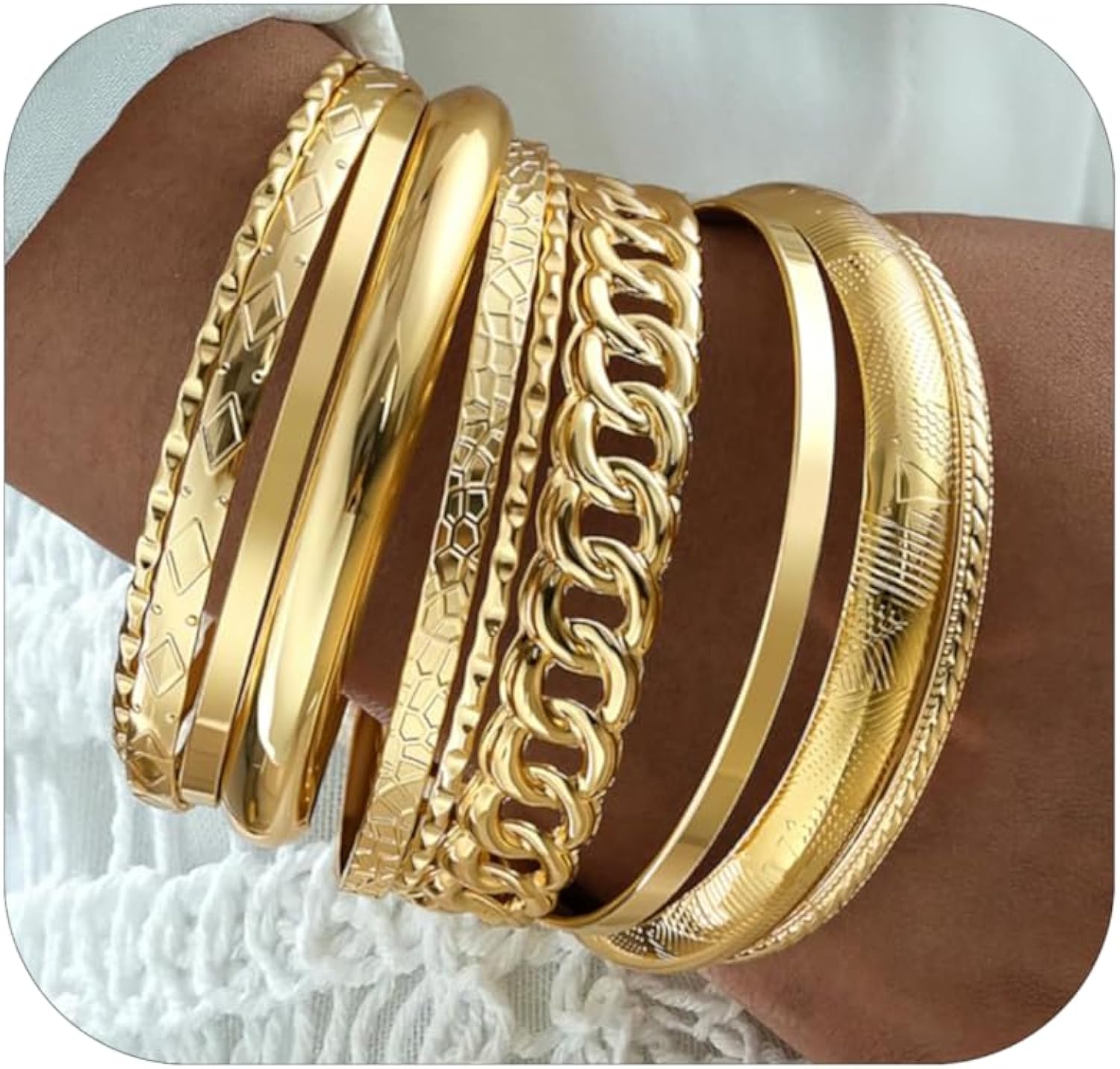 IF ME Gold Bangle Bracelets for Women review