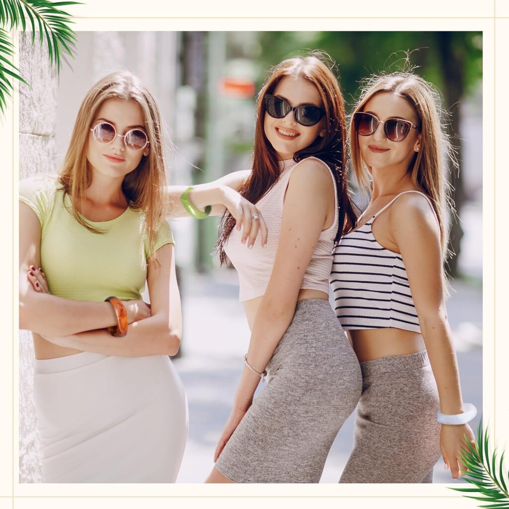 Landical Colorful Square Acrylic Resin Bangle Bracelet Wide Geometric Irregular Wristbands Women