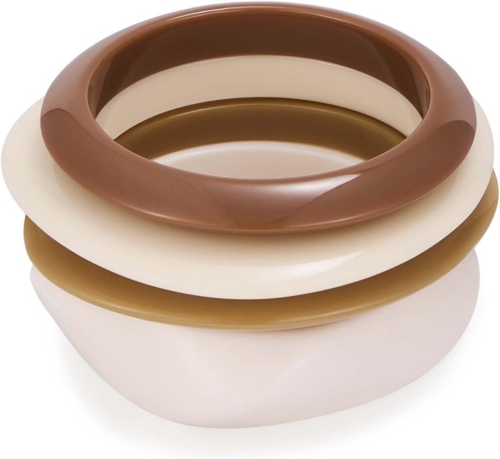 LILIEWHITE 3 PCS Acrylic Resin Bracelet For Women Trendy Chunky Bangle Bracelets Fashion Colorful Bracelet Jewelry Gift