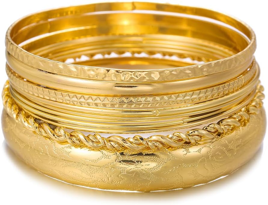 16pcs gold bangle bracelets set review illustration