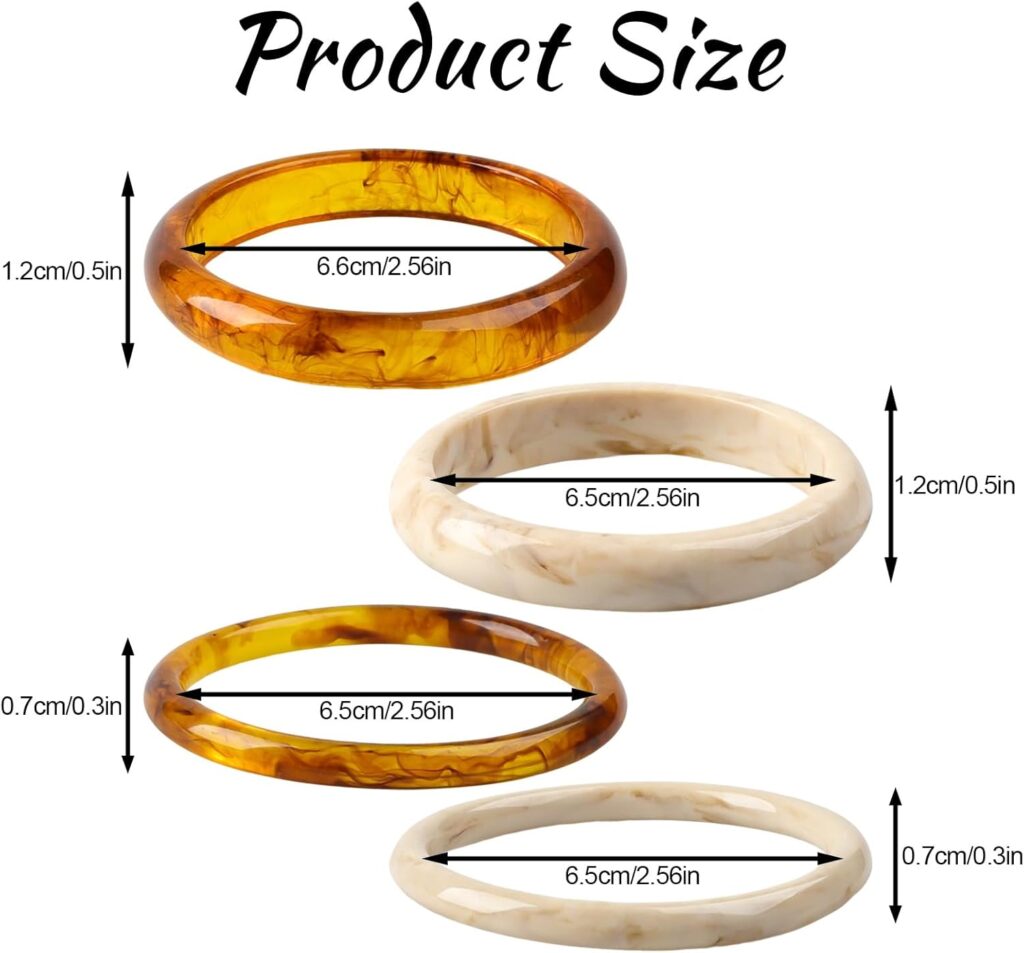 4PCS Acrylic Bangles Bracelets for Women Stackable White Brown Acetate Resin Bangles Irregular Acrylic chunky Bracelets Fashions Thick Statement Bangle Set Gift 4PCS Acrylic Bangles Bracelets for Women Stackable White Brown Acetate Resin Bangles Irregular Acrylic chunky Bracelets Fashions Thick Statement Bangle Set Gift
