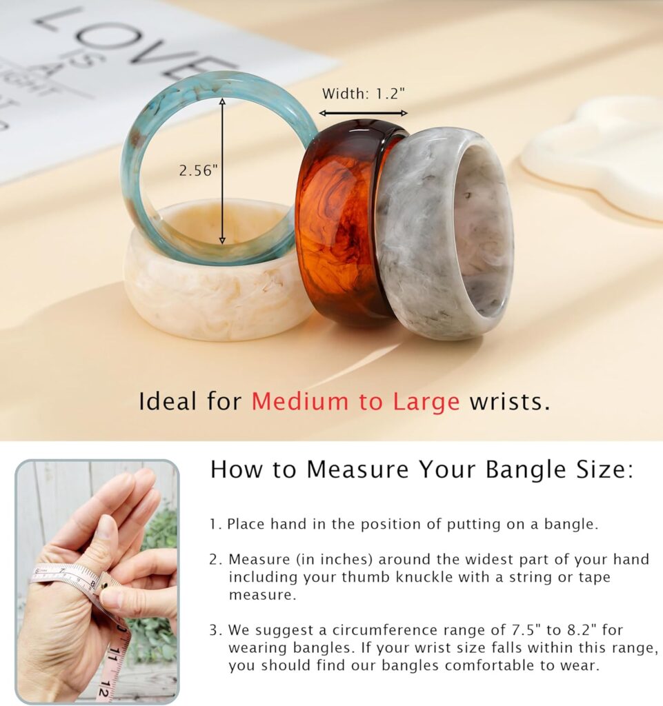 ALEXTINA 4Pcs Acrylic Big Bangle Bracelets for Women, Colorful Geometric Chunky Resin Bangles Set Wide Dome Shape Bangle Acrylic Resin Fashion Holiday Jewelry for Everyday Wear Alextina acrylic big bangle bracelets review image