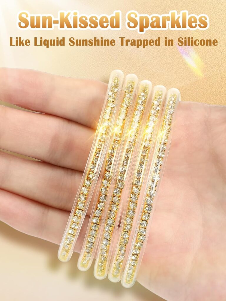 Alphatool glitter jelly gold bangles bracelets review visual