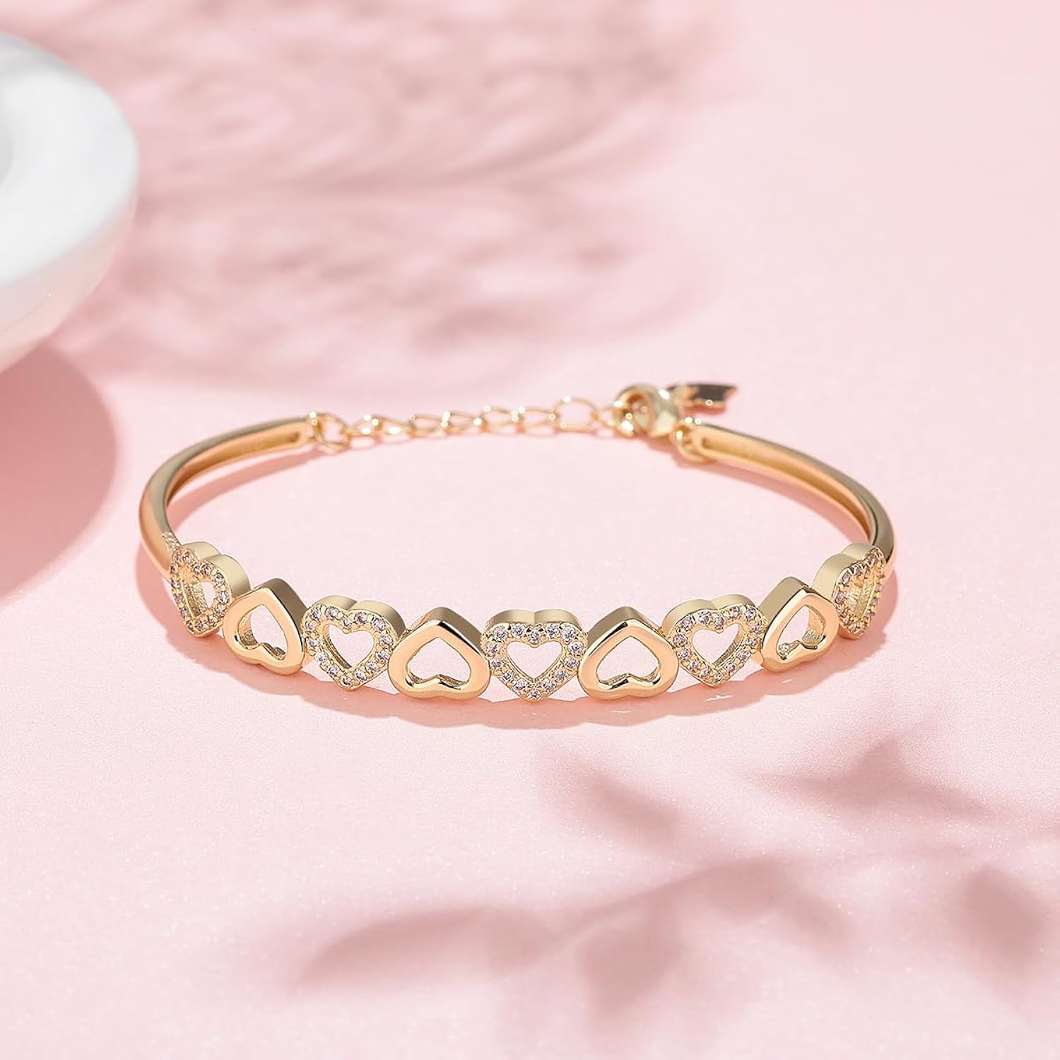 Amy and Annette 14K Gold Hearts Bangle review tips