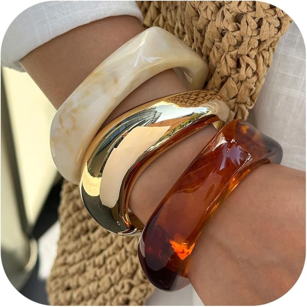Chunky Acrylic Bangle Bracelet review overview Chunky acrylic bangle bracelet review visual
