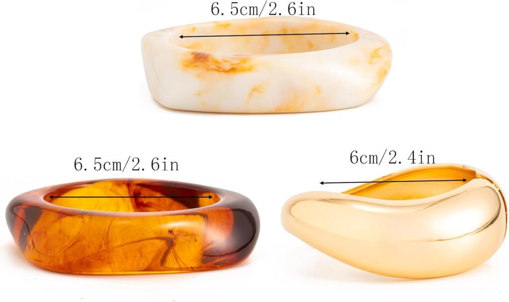 Chunky Acrylic Bangle Bracelet for Women Colorful Resin Bracelets Trendy Stack Statement Cuff Jewelry Gift Chunky acrylic bangle bracelet review picture
