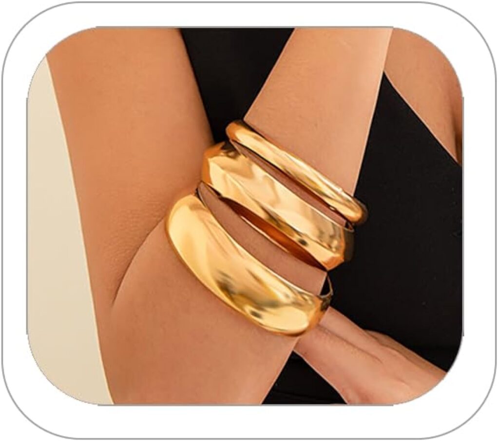 Wide bangle cuff bracelets review picture