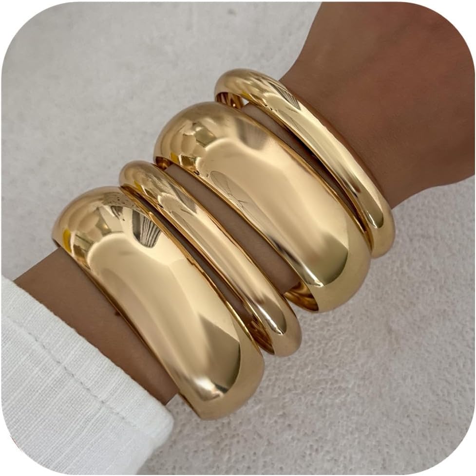 Chunky Gold Bangle Bracelets review tips Chunky gold bangle bracelets review picture