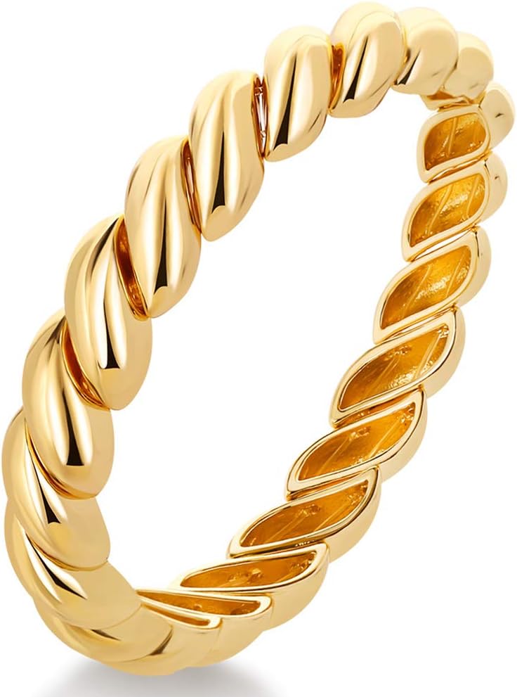 FAMARINE Gold Silver Chunky Bangle Bracelet Women/Men review overview Famarine gold silver chunky bangle bracelet women/men review photo