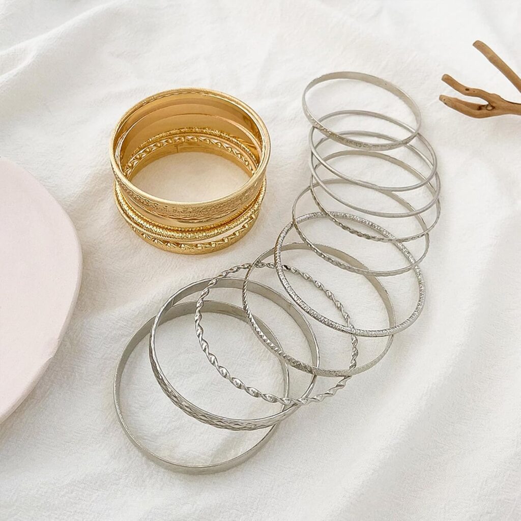 Ifkm gold boho bangle bracelet set review photo