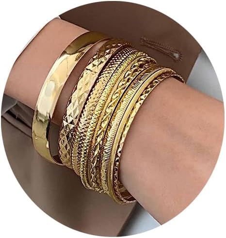 Ifkm gold boho bangle bracelet set review image