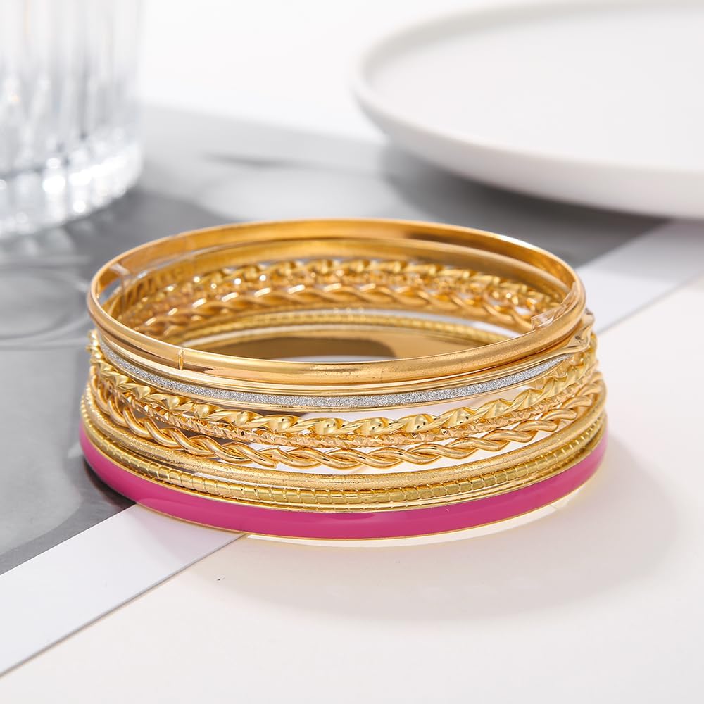 RINTOLER 16Pcs Gold Bangle Bracelets Set Review overview Rintoler 16pcs gold bangle bracelets set review picture