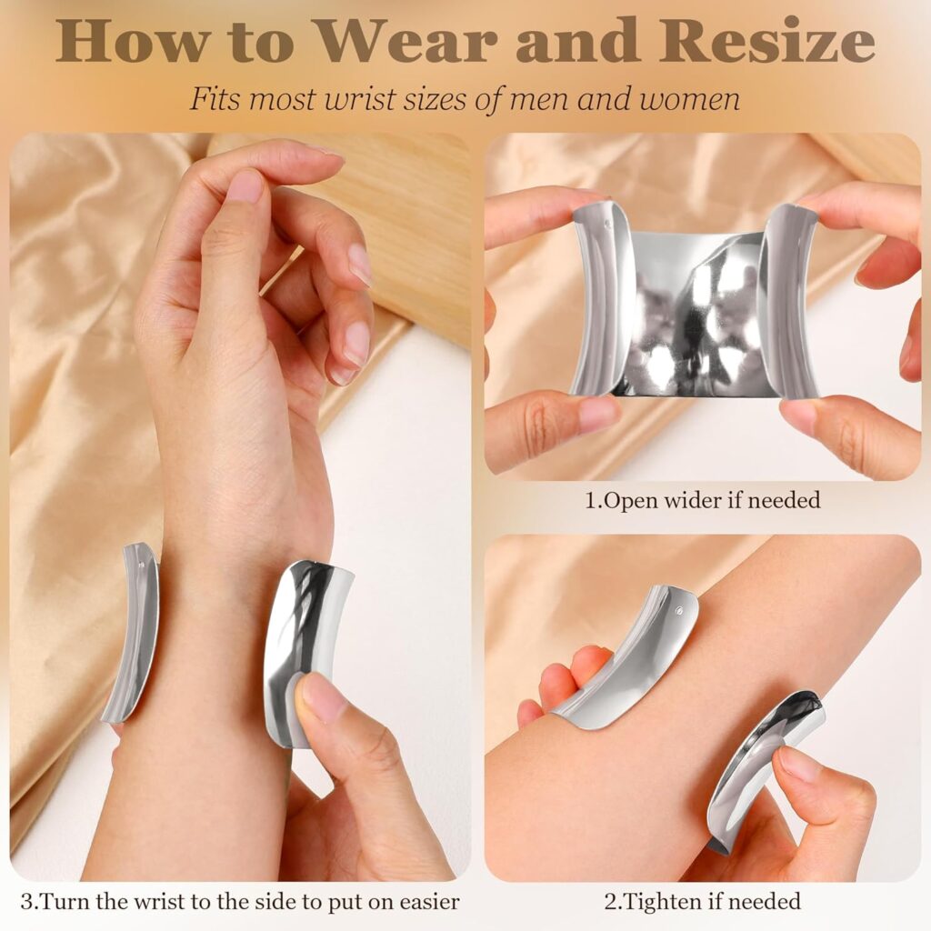 SOMEITIA 3Pcs Chunky Gold Cuff Bracelets Open Wide Bangle Bracelets Set for Women Minimalist Irregular Bracelet Statement Wrist Cuff Wrap Bracelet Jewelry Someitia chunky gold cuff bracelets review illustration