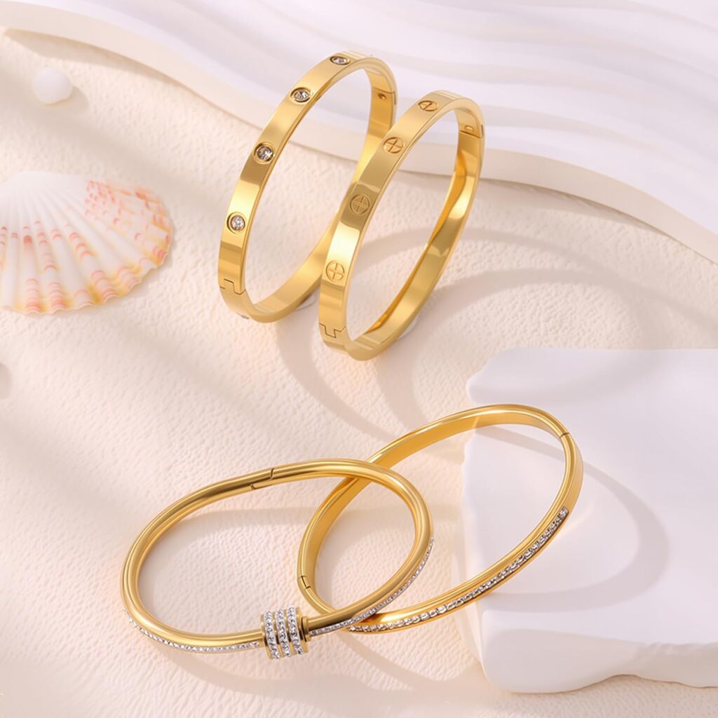 Stainless steel bangle bracelet set review picture