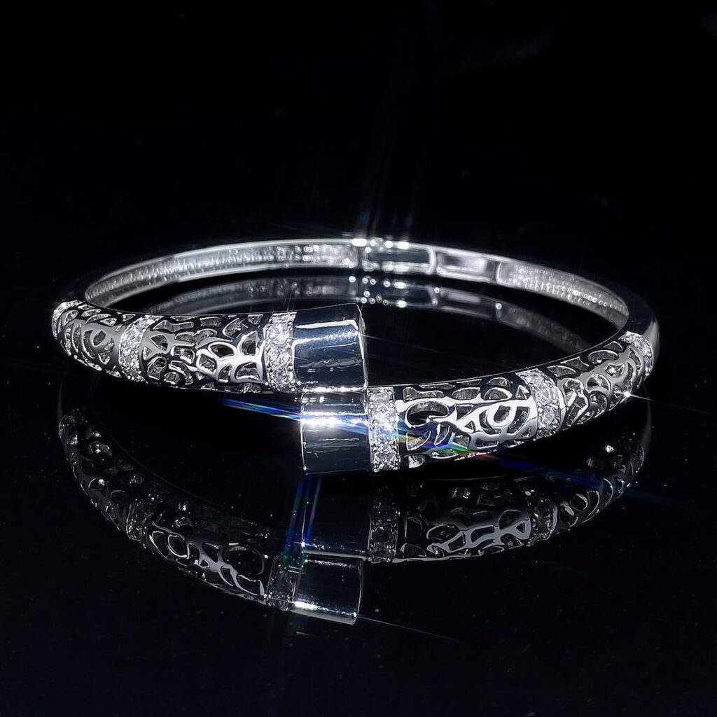 Vintage Artificial Zircon Bracelets Elegant Opening Adjustable Bracelets Fashion Jewelry Party Birthday Gift for Women Vintage artificial zircon bracelets review illustration