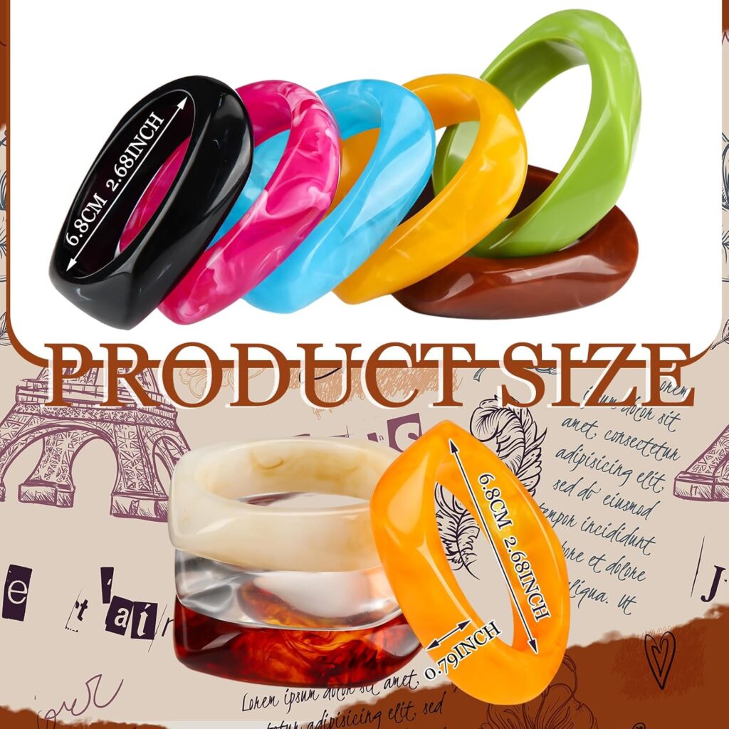 16 pcs colorful acrylic resin bangle set review photo