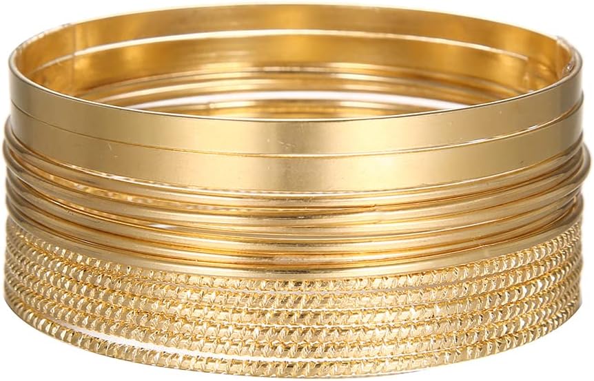 16pcs gold bangle bracelets boho jewelrys set review image