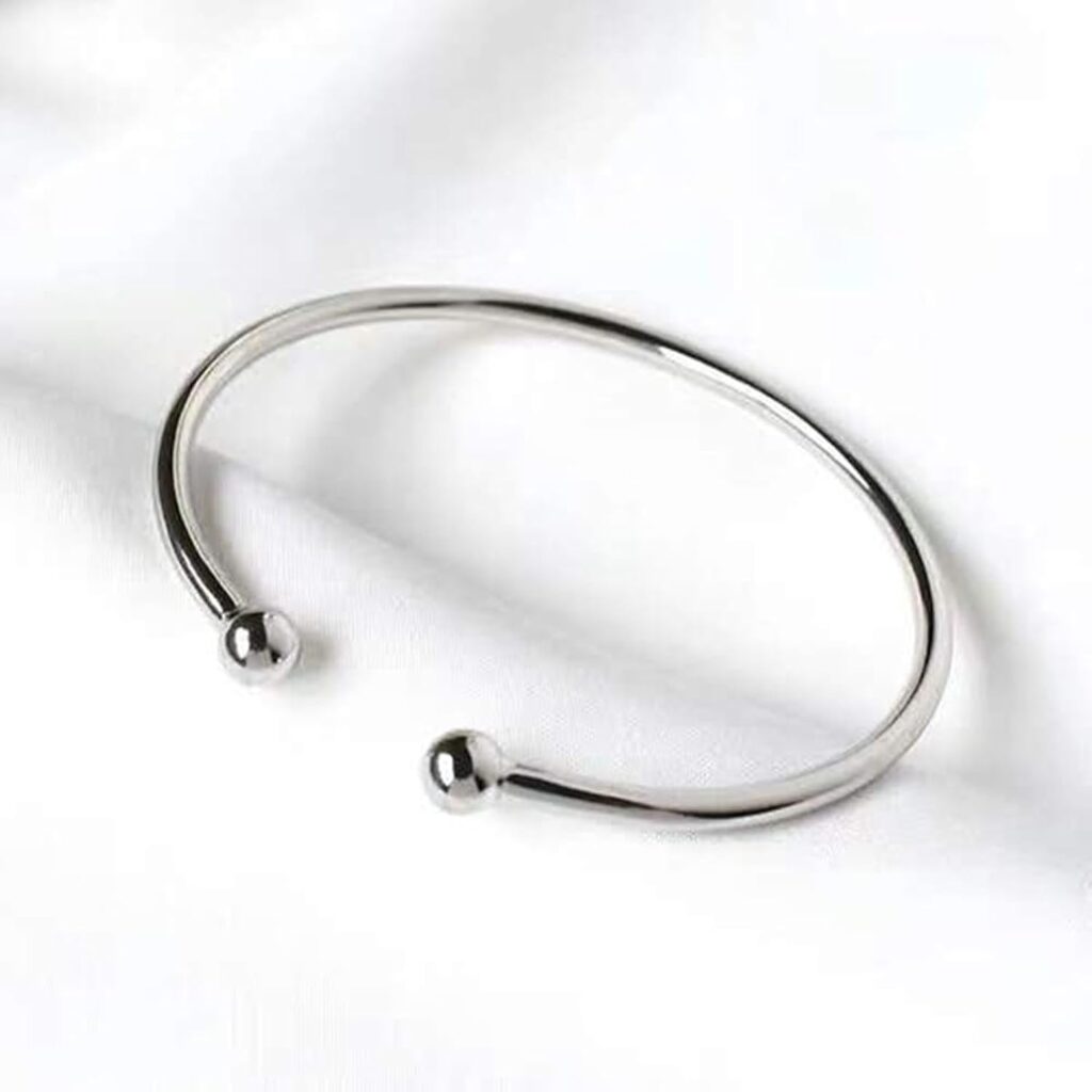 925 Silver Bangle Bracelets, Fashion Jewelry Simple Cuff Bangles for Women Mom Wife Valentine Mothers day Gift: Clothing, Shoes Jewelry 925 silver bangle bracelets review picture