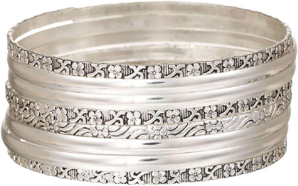 Caiyao vintage gold silver bangle bracelets review image