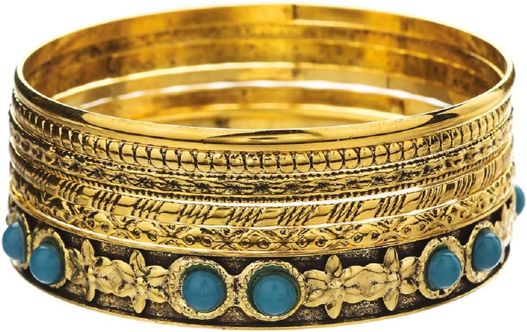 Caiyao Vintage Gold Silver Bangle Bracelets review overview