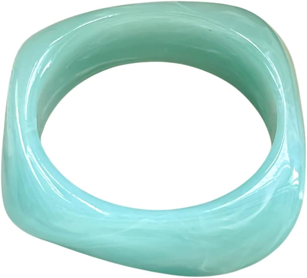 Caiyao colorful square acrylic resin bangle review visual