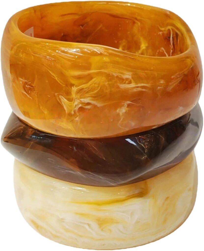 Chunky Bracelet Set Women 3-Pack Acrylic Resin Bangles review tips Chunky bracelet set women 3-pack acrylic resin bangles picture