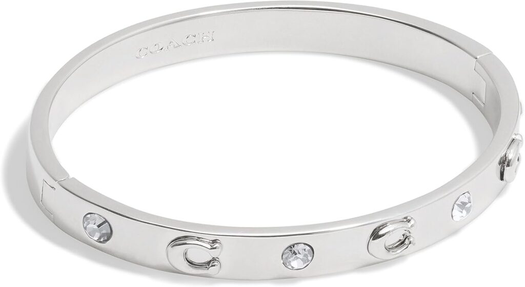 Coach women's signature c logo hinged bangle bracelet visual