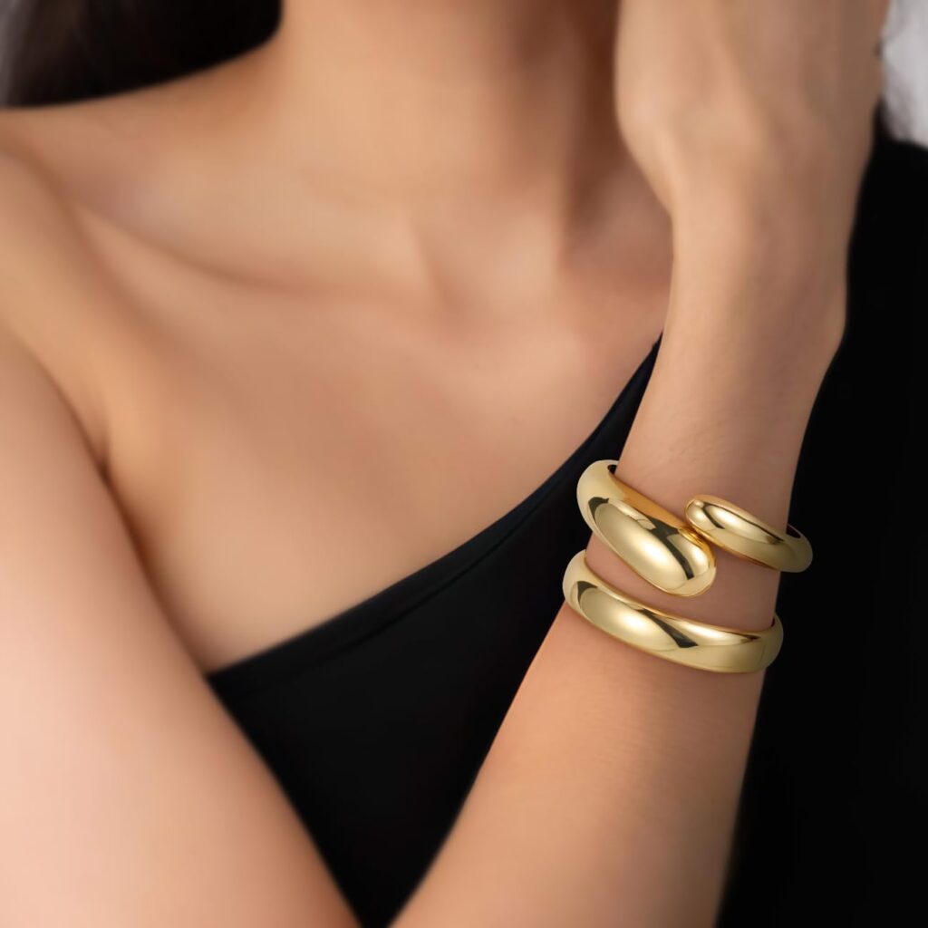 Emibele cuff bracelet stack review visual