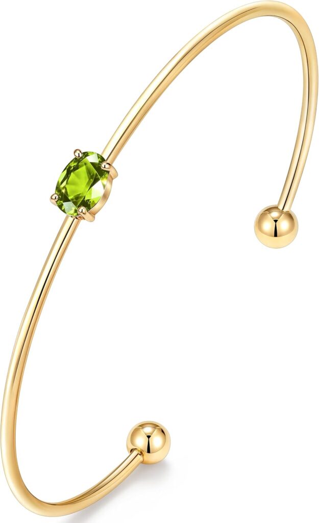 Gold Bangle for Women, Dainty 14K Gold Silver Plated Bracelet Non Tarnish Waterproof Trendy Simple Diamond Cubic Zirconia Bangle Bracelet Charm Jewelry.Gift for Mothers Day Valentines Day Birthday Wedding Gold bangle for women review image