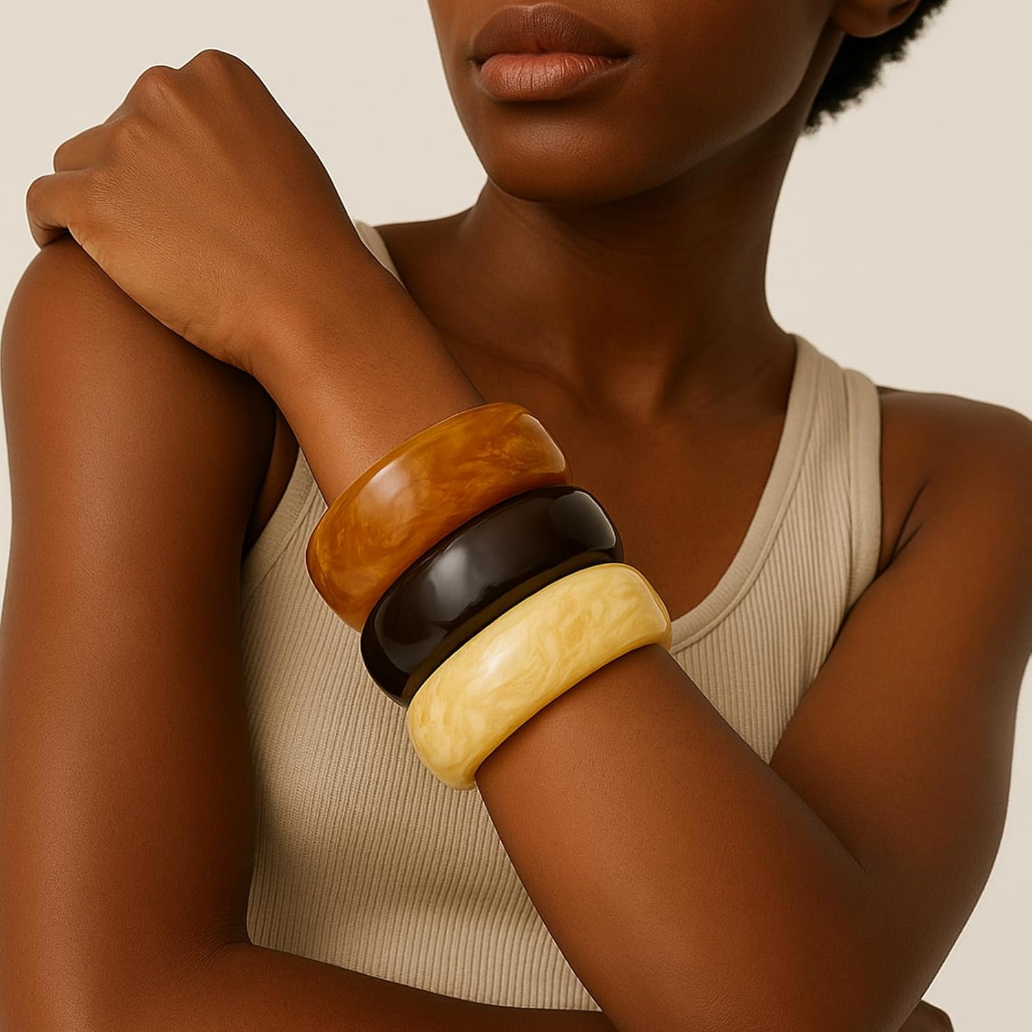 Set of Chunky Acrylic Resin Bangle Bracelets review essentials