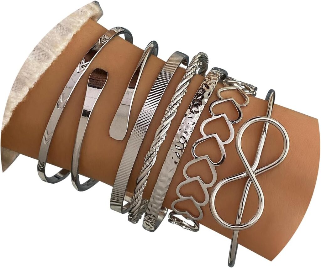 17if silver bangle bracelet for women review illustration