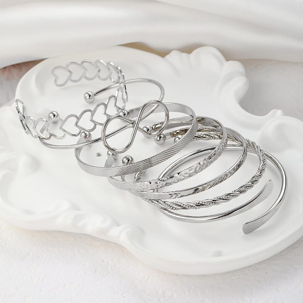 17if silver bangle bracelet for women review illustration