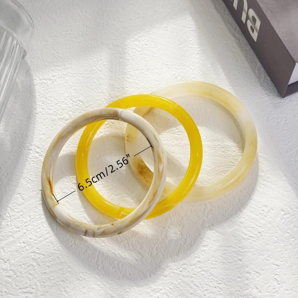 Colorful acrylic stackable bangle bracelets review image