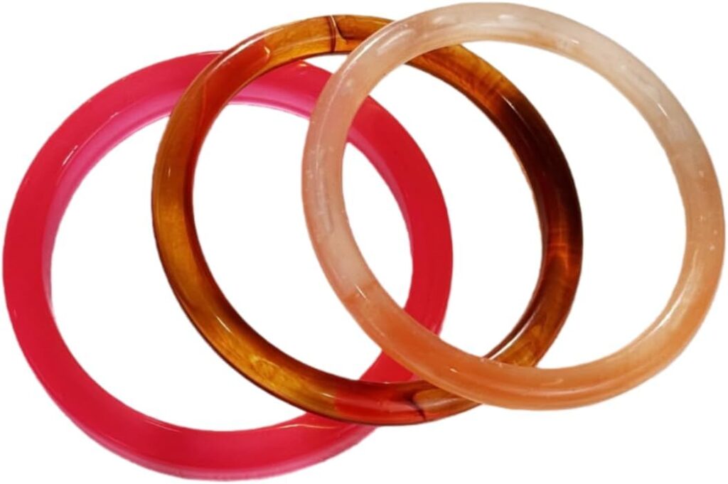 Colorful acrylic stackable bangle bracelets review visual