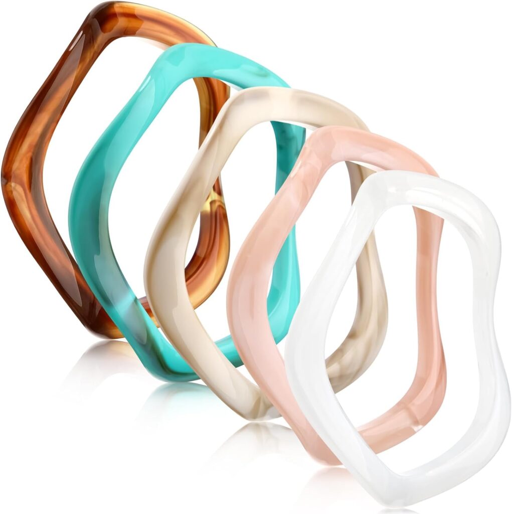 Colorful resin bangles set review visual