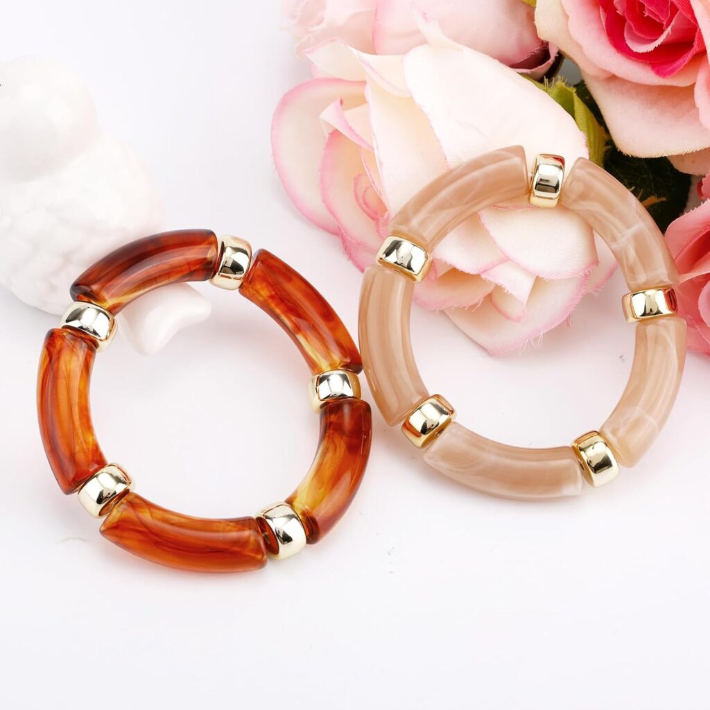 6pcs acrylic bangle for women review picture