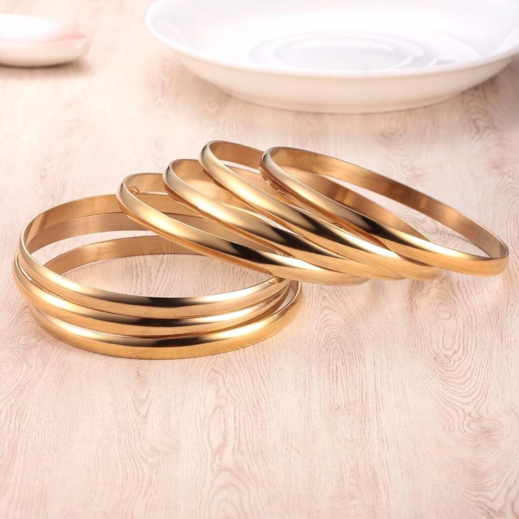 Castillna 14k gold bangle set review image