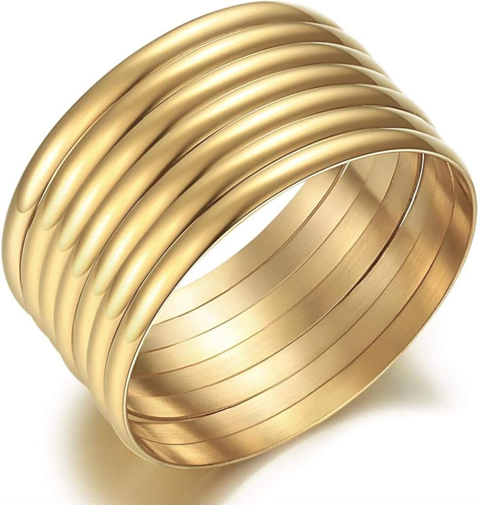 Castillna 14k gold bangle set review image